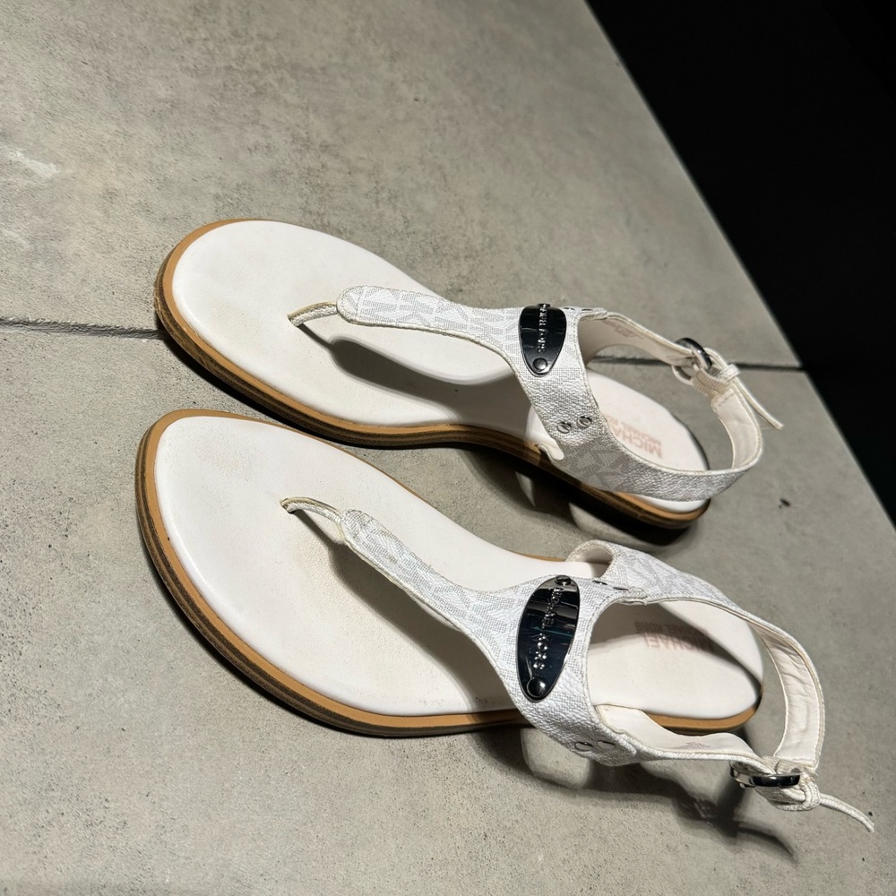 Michael kors white sandals